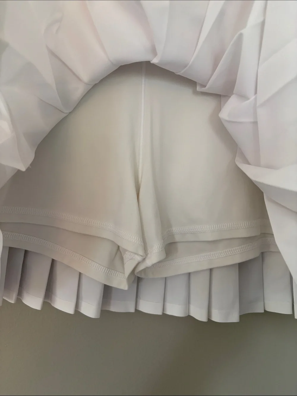 Aerie‎ Offline White Pleated Athletic Skirt Skort Medium Preppy Tennis Mini